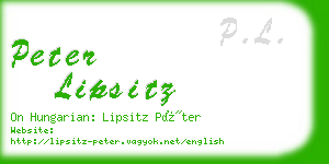 peter lipsitz business card